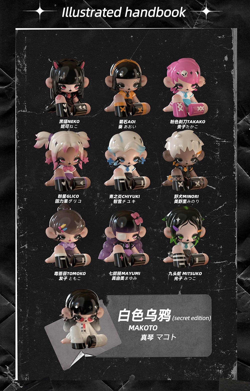 POPMART,Labubu,Babythree,CryingBaby,DIMOO,MOLLY,The Monsters,Skullpanda,Mokoko,zimomo,Sonny Angel,Sanrio ,disney,miniso,Pokemon,Liila cat,Blind Box
