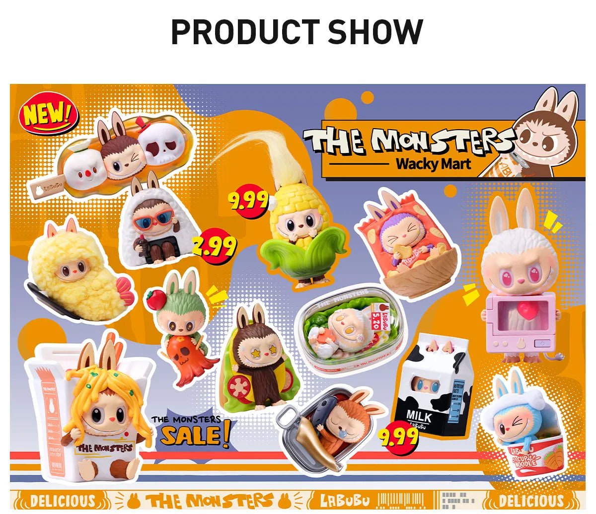 POPMART,Labubu,Babythree,CryingBaby,DIMOO,MOLLY,The Monsters,Skullpanda,Mokoko,zimomo,Sonny Angel,Sanrio ,disney,miniso,Pokemon,Liila cat,Blind Box